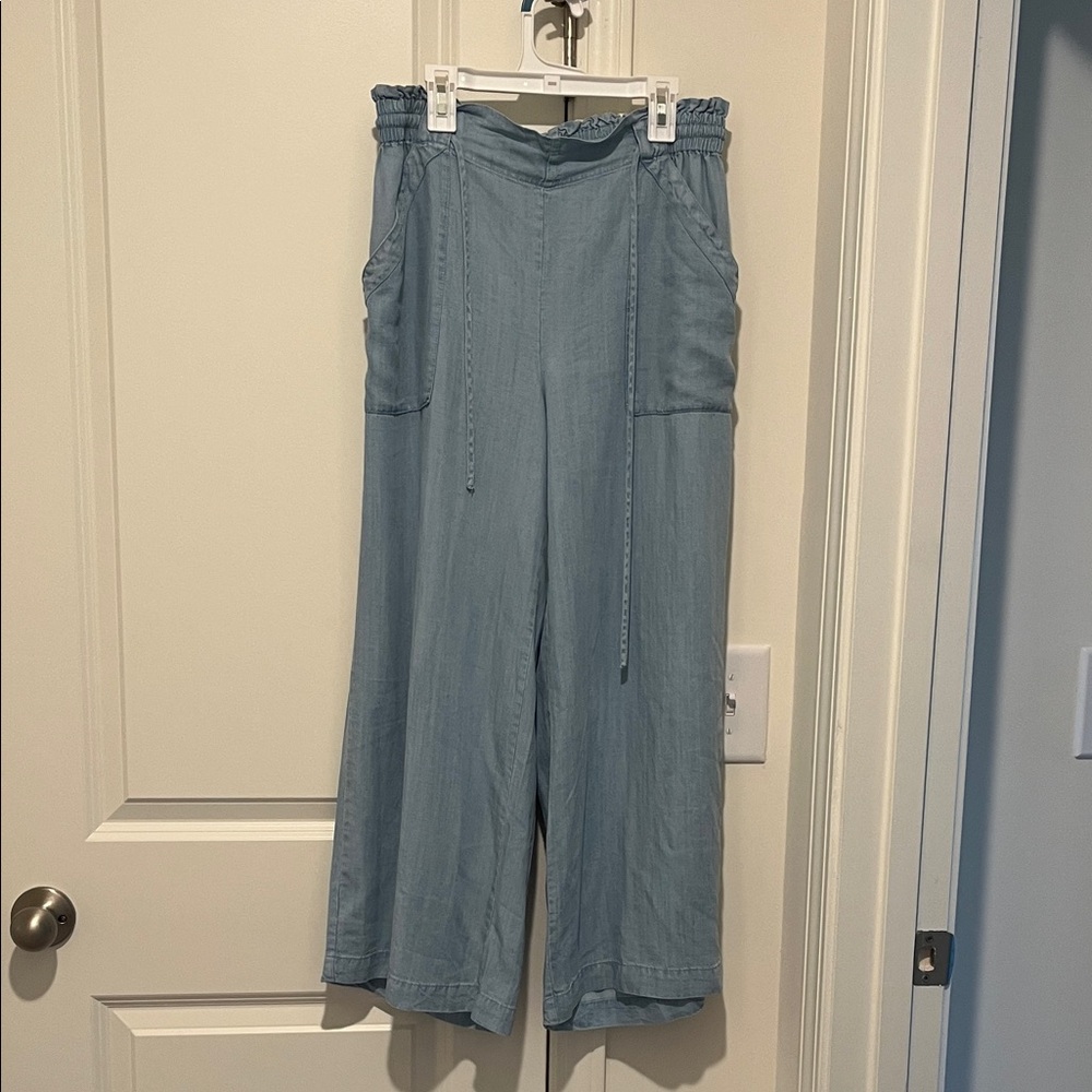 Tahari Light Blue Wide-Leg Pants